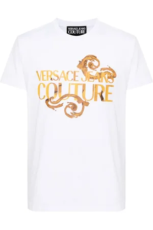 VERSACE Logo-print cotton T-shirt