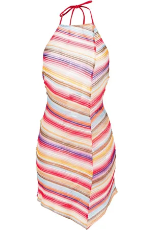 Missoni Striped crochet-knit beach dress