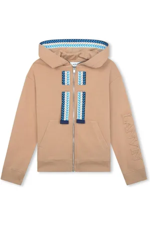 Lanvin Chevron-appliqué cotton cardigan