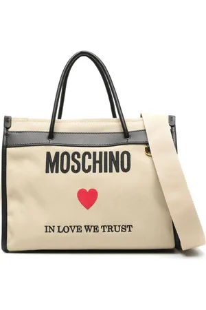 Moschino Logo-embroidered canvas tote bag