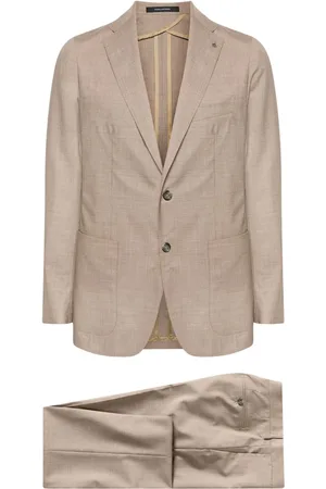 TAGLIATORE Brooch-detail single-breasted suit