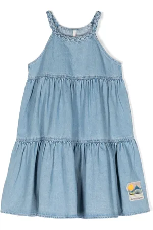 ZIMMERMANN August denim flared dress