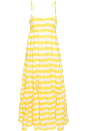 ZIMMERMANN Alight striped linen midi dress