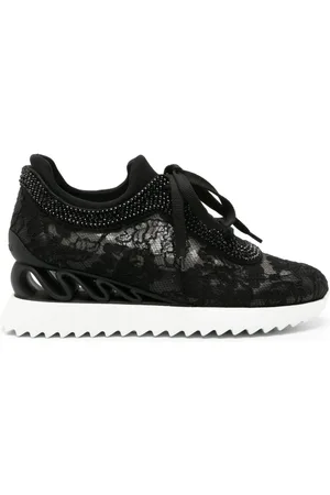 LE SILLA Reiko Wave floral-lace sneakers