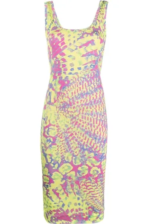 VERSACE Abstract-print sleeveless dress