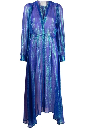 FORTE FORTE Metallic patterned-jacquard midi dress