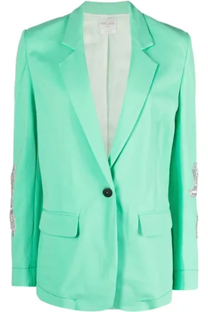 FORTE FORTE Floral-appliqu?? crepe blazer