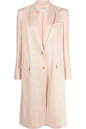 FORTE FORTE Single-breasted metallic-tweed midi coat