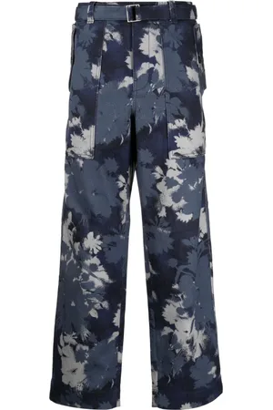 Maison Kitsuné Abstract-print straight-leg jeans