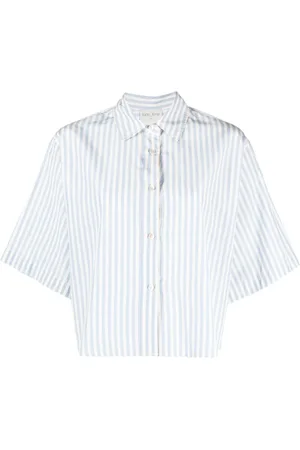 FORTE FORTE Striped button-up cropped shirt