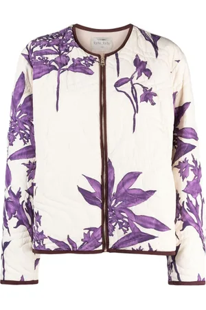 FORTE FORTE Floral-pattern quilted jacket