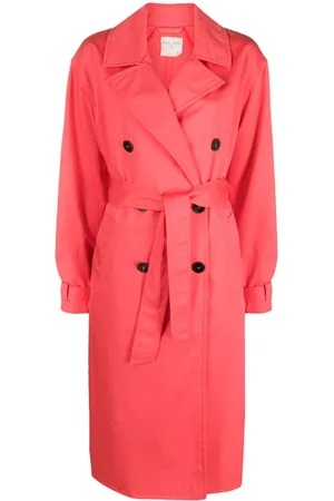 FORTE FORTE Double-breasted belted trench coat