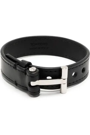 Tom Ford T-hinge leather bracelet