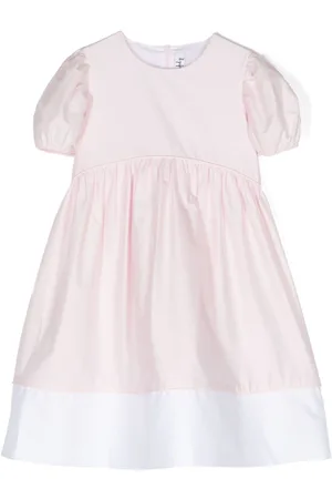Il gufo Puff-sleeves two-tone dress