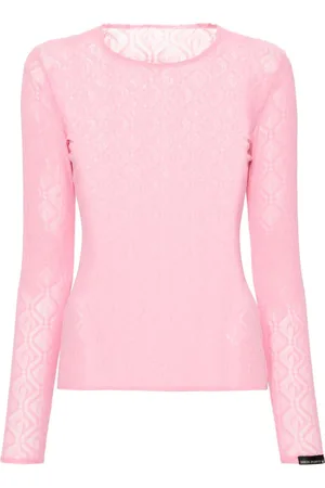 Marine Serre Moon Diamant-jacquard top