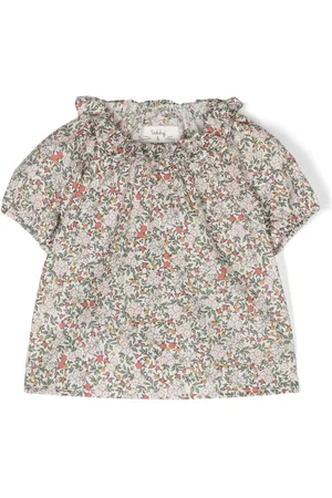 TEDDY & MINOU Floral-print poplin blouse