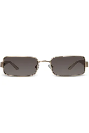 Linda Farrow Rectangle-frame logo-print sunglasses