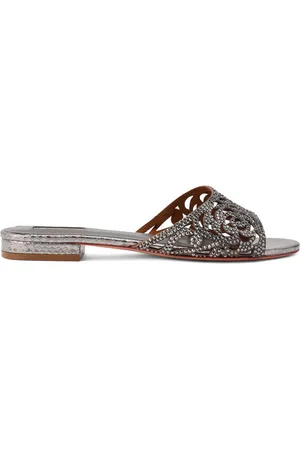 Nícoli Esmee crystal-embellished leather sandals
