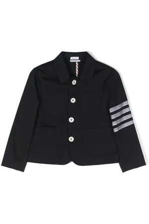 Thom Browne Stripe-detail single-breasted blazer
