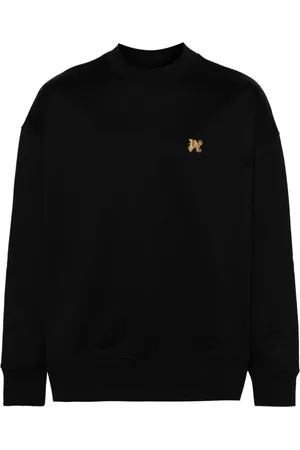 Palm Angels Logo-plaque cotton sweatshirt