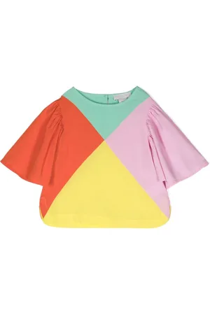 Stella McCartney Colour-block flutter-sleeve T-shirt