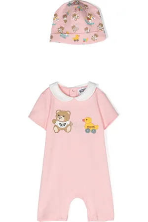 Moschino Illustration-print cotton babygrow set (set of two)