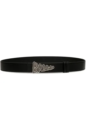 Bally Logo-plaque leather belt