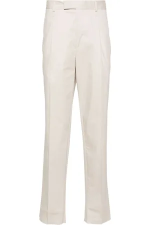 Ermenegildo Zegna Mid-rise pleated chino trousers
