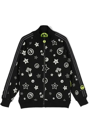 BARROW Logo-print zip-up sweatshirt
