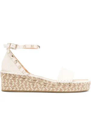 VALENTINO GARAVANI Rockstud 55mm leather espadrilles