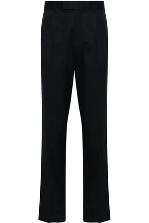 Ermenegildo Zegna Mid-rise pleated chino trousers