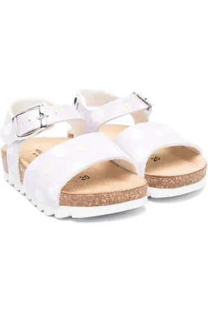 MONNALISA Floral-print leather sandals