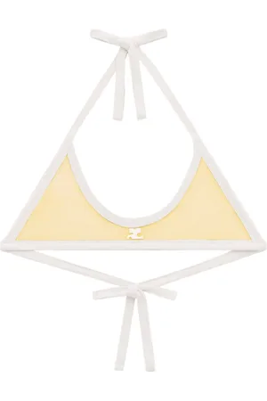 Courrèges Contrasting-trim cotton bra top