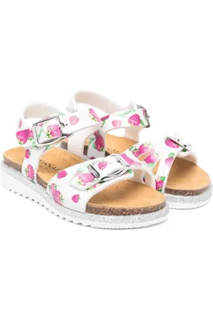 MONNALISA Graphic-print buckled sandals