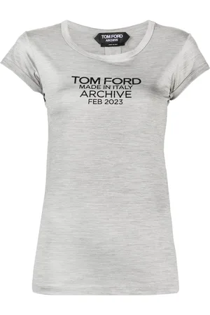 Tom Ford Logo-print silk T-shirt