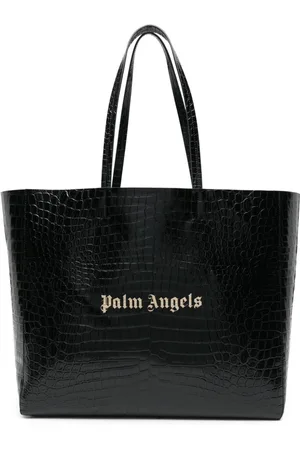 Palm Angels Logo-appliqu?? leather tote bag