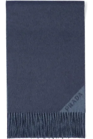 Prada Logo-jacquard double cashmere scarf