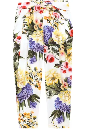 Dolce & Gabbana Floral-print straight-leg trousers