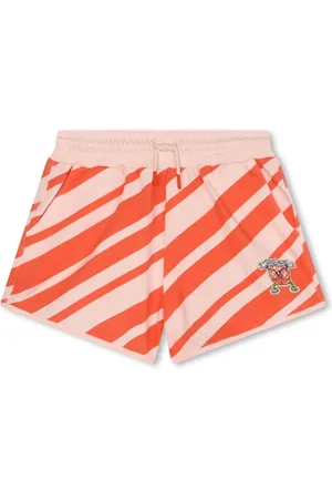 Kenzo Diagonal-stripe organic cotton shorts