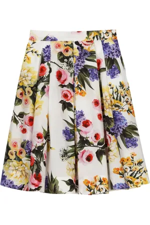 Dolce & Gabbana Floral-print cotton skirt