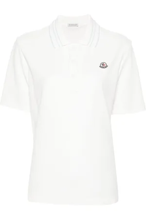 Moncler Appliqu??-logo cotton polo shirt