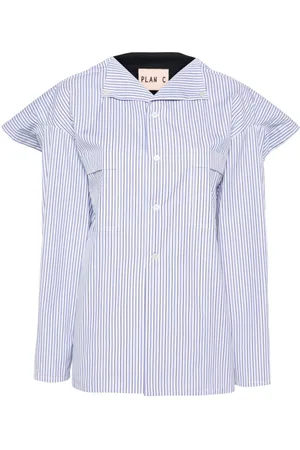 Plan C Colourblock panelled shirt