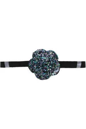 Cynthia Rowley Iridescent sequinned flower tie
