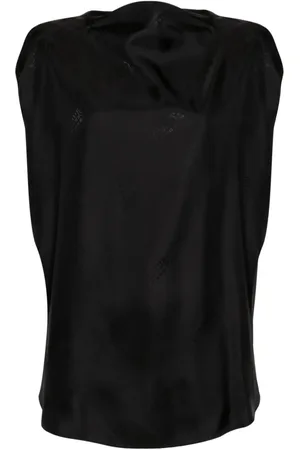 Maison Margiela Numbers-motif sleeveless blouse