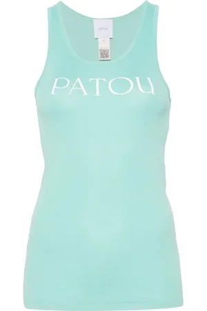 Patou Logo-print organic-cotton tank top