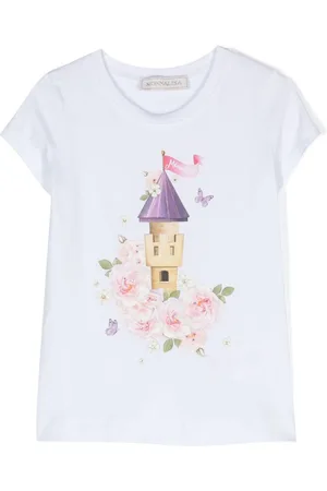 MONNALISA Graphic-print jersey-texture T-shirt
