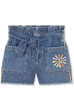 Sonia Rykiel Enfant Logo-embroidered denim shorts