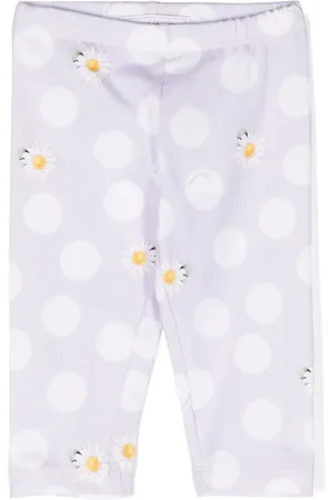 MONNALISA Polka-dot stretch-cotton leggins