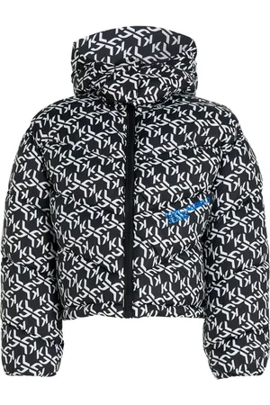 Karl Lagerfeld Monogram-pattern puffer jacket