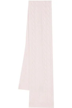N.PEAL Cable-knit cashmere scarf